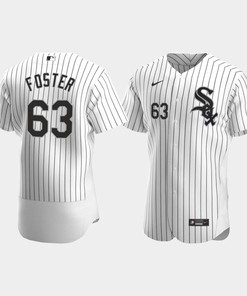 Men's Chicago White Sox 63 Matt Foster White Home Jersey
