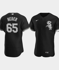 Men's Chicago White Sox 65 Codi Heuer Black Alternate Jersey