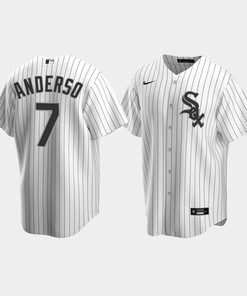 Men's Chicago White Sox 7 Tim Anderson White Home Jersey