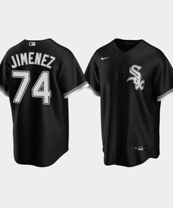Men's Chicago White Sox 74 Eloy Jimenez Black Alternate Jersey