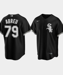 Men's Chicago White Sox 79 Jose Abreu Black Alternate Jersey