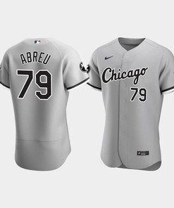 Men's Chicago White Sox Jose Abreu 79 Gray MR Patch Player Jersey