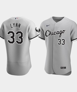 Men's Chicago White Sox Lance Lynn 33 Gray MR Patch Player Jersey