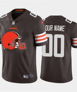 Mens Cleveland Browns Active Player 2020 New Brown Team Big Logo Limited Stitched Jersey