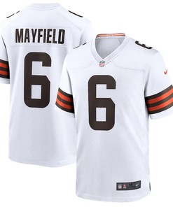Mens Cleveland Browns Baker Mayfield Nike White Player Game Jersey