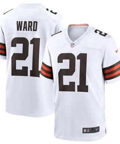 Mens Cleveland Browns Denzel Ward Nike White Game Jersey