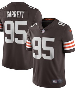 Mens Cleveland Browns Myles Garrett Nike Brown Vapor Limited Jersey
