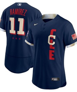 Mens Cleveland Jose Ramirez Navy 2021 Mlb All Star Game Player Jersey Gift For Cleveland Fans