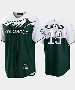 Men's Colorado Rockies 19 Charlie Blackmon 2022-23 City Connect Green Jersey