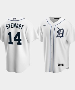 Men's Detroit Tigers 14 Christin Stewart White Home Jersey