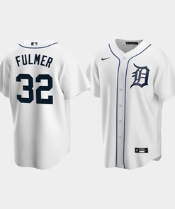 Men's Detroit Tigers 32 Michael Fulmer White Home Jersey