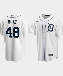 Men's Detroit Tigers 48 Matthew Boyd White Home Jersey