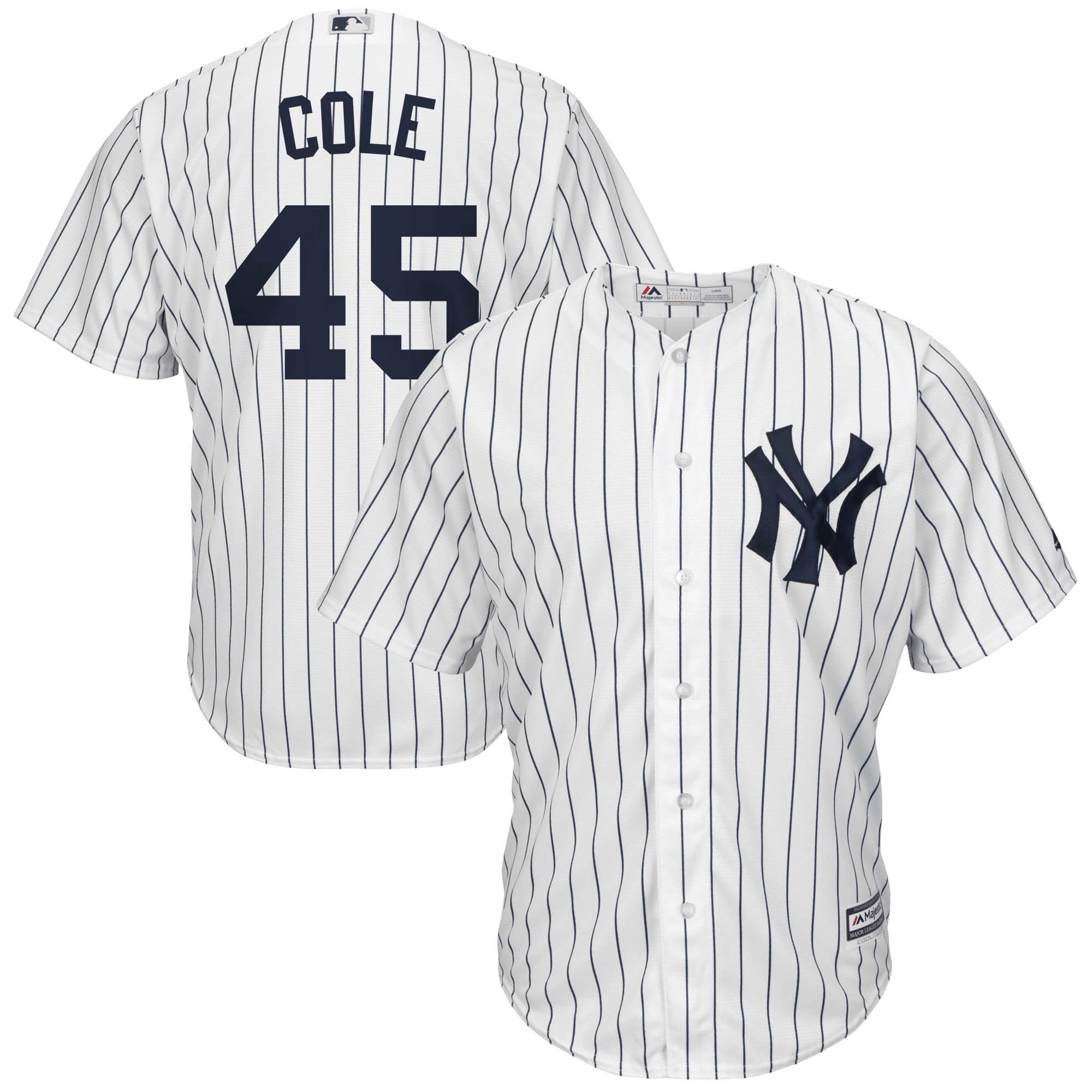 Men's Gerrit Cole White/Navy New York Yankees Big & Tall Player Jersey