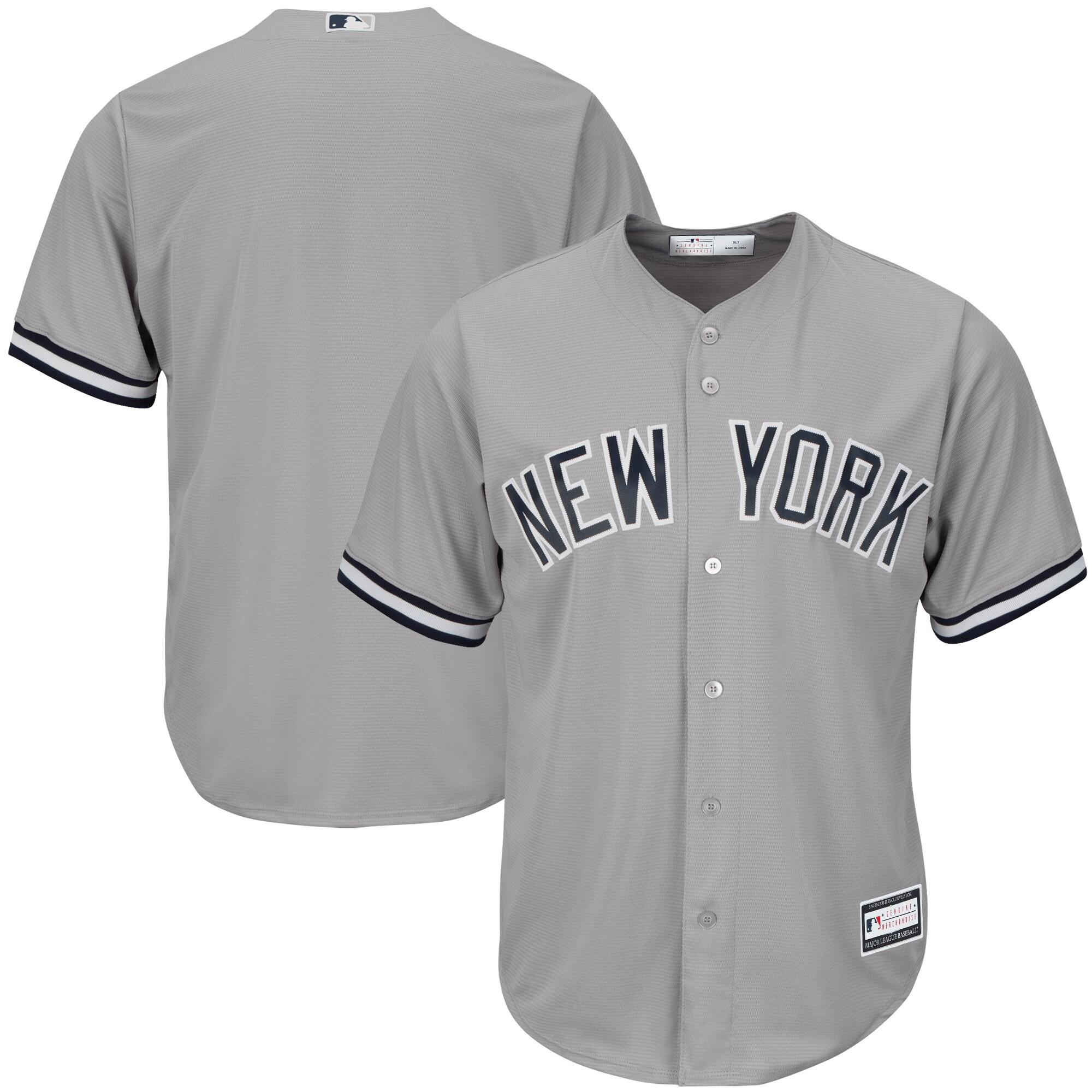 Men's Gray New York Yankees Big & Tall Team Jersey