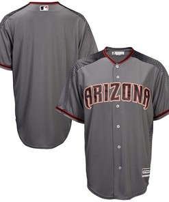 Men's Gray/Black Arizona Diamondbacks Jersey - Fashion Official Cool Base Team Jersey