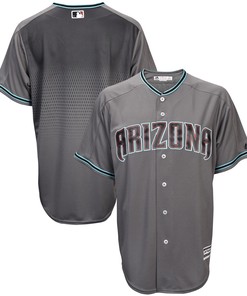 Men's Gray/Teal Arizona Diamondbacks Jersey - Official Fashion Cool Base Team Jersey