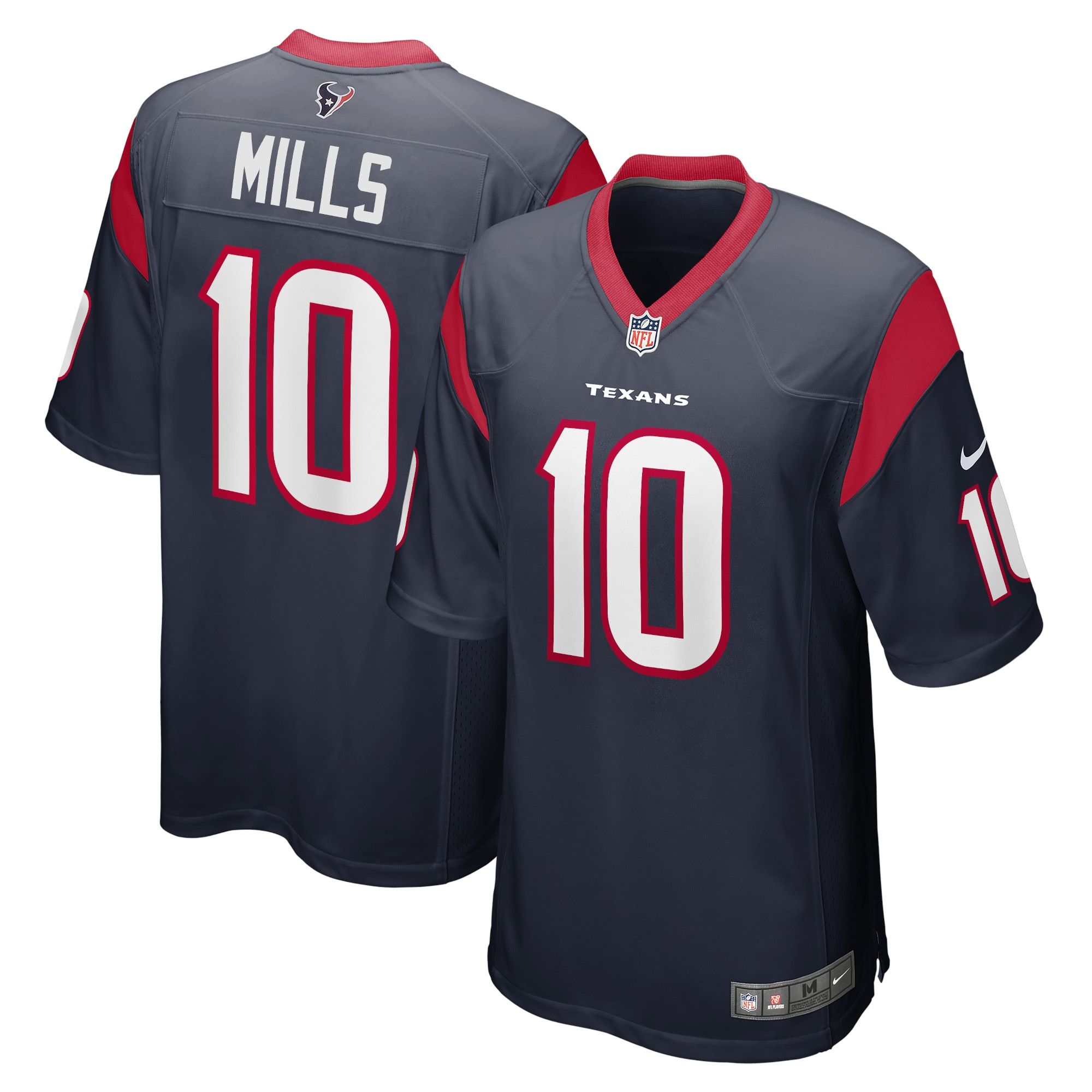 Mens Houston Texans Davis Mills Navy 2021 Nfl Draft Pick Player Game Jersey Gift For Houston Texans Fans