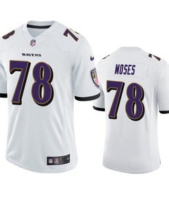 Men's Jersey Baltimore Ravens Morgan Moses 78 White Vapor Limited Jersey