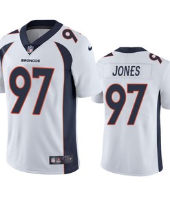 Men's Jersey Denver Broncos D.J. Jones 97 White Vapor Limited Jersey