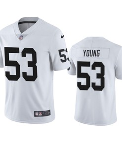 Men's Jersey Las Vegas Raiders Kenny Young 53 White Vapor Limited Jersey