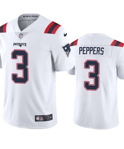 Men's Jersey New England Patriots Jabrill Peppers 3 White Vapor Limited Jersey