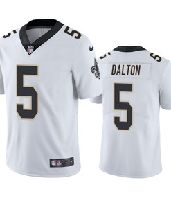 Men's Jersey New Orleans Saints Andy Dalton 5 White Vapor Limited Jersey