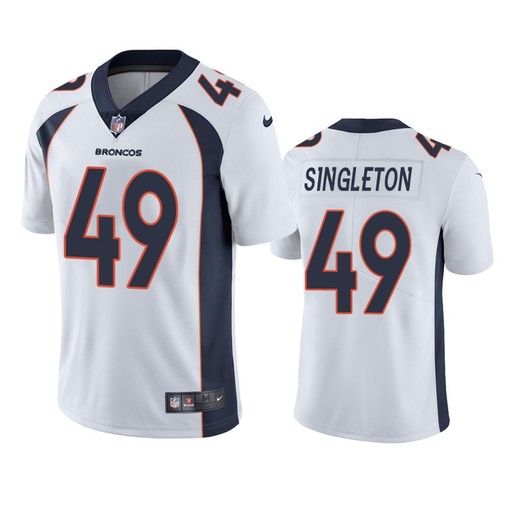 Men's JerseyDenver Broncos Alex Singleton 49 White Vapor Limited Jersey - Men's