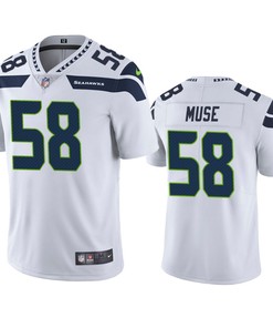 Men's JerseyTanner Muse 58 Seattle Seahawks White Vapor Limited Jersey