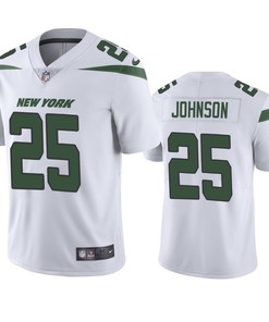 Men's JerseyTy Johnson 25 New York Jets White Vapor Limited Jersey