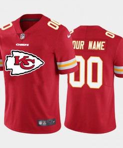 Mens Kansas City Chiefs Active Player Custom Red Team Big Logo Limited Stitched Jersey