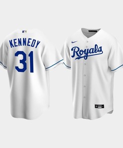 Men's Kansas City Royals 31 Ian Kennedy White Home Jersey