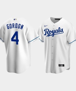 Men's Kansas City Royals 4 Alex Gordon White Home Jersey