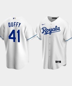 Men's Kansas City Royals 41 Danny Duffy White Home Jersey