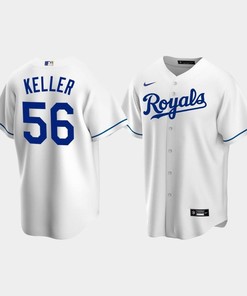 Men's Kansas City Royals 56 Brad Keller White Home Jersey