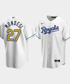 Men's Kansas City Royals Adalberto Mondesi 27 White Home Cool Base Jersey