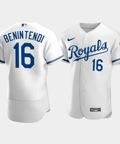 Men's Kansas City Royals Andrew Benintendi 16 2022-23 White Jersey