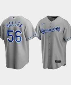 Men's Kansas City Royals Brad Keller 56 Gray Road Cool Base Jersey