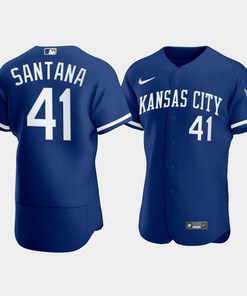 Men's Kansas City Royals Carlos Santana 41 2022-23 Blue Jersey