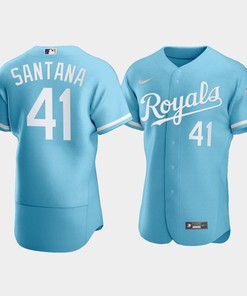 Men's Kansas City Royals Carlos Santana 41 2022-23 Powder Blue Jersey