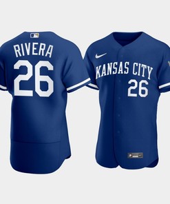 Men's Kansas City Royals Emmanuel Rivera 26 2022-23 Blue Jersey