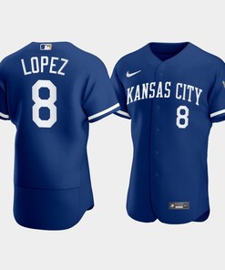 Men's Kansas City Royals Nicky Lopez 8 2022-23 Blue Jersey