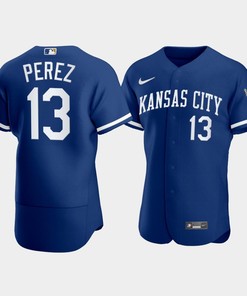 Men's Kansas City Royals Salvador Perez 13 2022-23 Blue Jersey