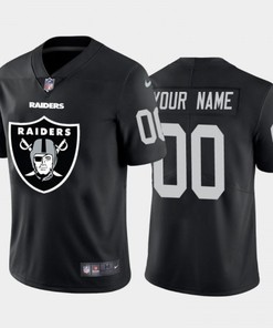 Mens Las Vegas Raiders Active Player Custom Black Team Big Logo Limited Stitched Jersey