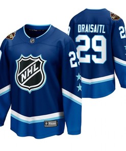 Men's Leon Draisaitl Oilers Blue 2022 All-Star 29 Jersey Western Conference Jersey