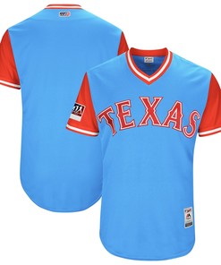 Men's Light Blue/Red Texas Rangers 2018 Players' Weekend Team Jersey