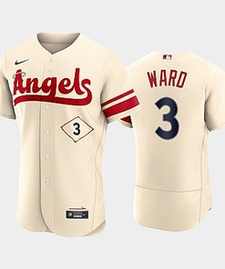 Men's Los Angeles Angels 3 Taylor Ward 2022-23 City Connect Cream Jersey