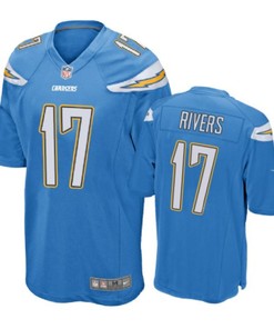 Men's Los Angeles Chargers 17 Philip Rivers Powder Blue Game Jersey