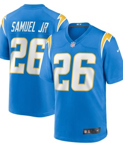 Mens Los Angeles Chargers Asante Samuel Jr Powder Blue 2021 Nfl Draft Pick Player Game Jersey Gift For Los Angeles Chargers Fans