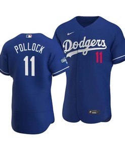 Men's Los Angeles Dodgers A.j. Pollock 11 2020 World Series Champions Alternate Jersey Royal