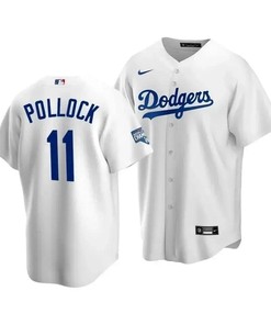 Men's Los Angeles Dodgers A.j. Pollock 11 2020 World Series Champions White Home Jersey